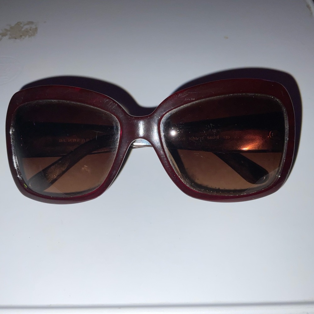 Burberry B4033 Butterfly Sunglasses - Burgundy Tortoise